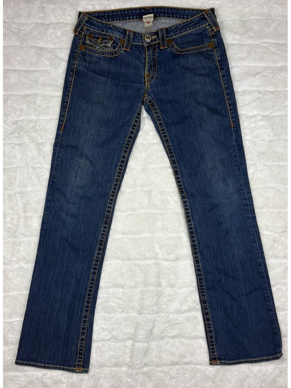 Y2K True Religion Billy Big T Jeans Size 31 Dark Wash Bootcut USA Made